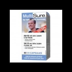 MultiSure® Men / Мултивитамини за мъже (с лутеин, ликопен и сао палмето), 80 капсули