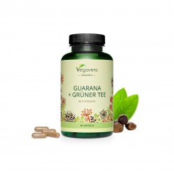 Guarana + Grüner Tee Bio Extrakte - Екстракт от гуарана и зелен чай, 90 капсули Vegavero