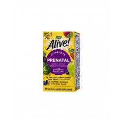 Alive! Complete Prenatal Multivitamin Алайв! - Мултивитамини за бременни и кърмещи жени (с растителна DHA), 30 софтгел капсули Nature’s Way