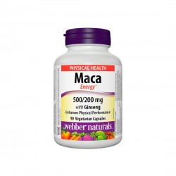 Maca Energy with Ginseng - Мака и Корейски женшен, 90 капсули Webber Naturals