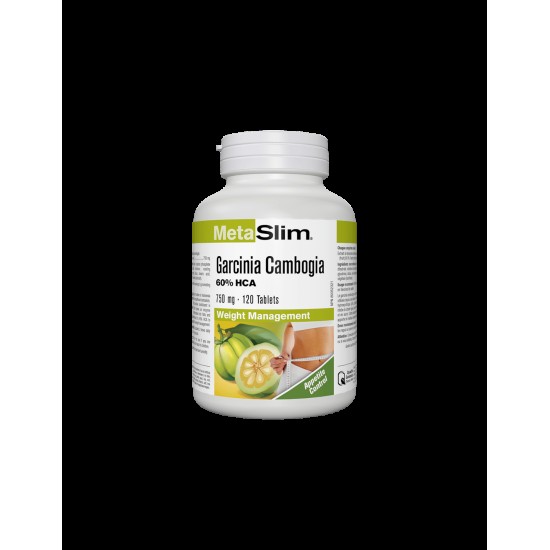 Metaslim® Garcinia Cambogia - Гарциния Камбоджа – за регулиране на теглото, 750 mg, 120 таблетки Webber Naturals