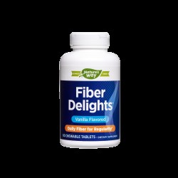 Fiber Delights - Микс от фибри за отслабване и детоксикация, 60 дъвчащи таблетки Nature’s Way