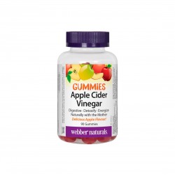 Apple Cider Vinegar Gummies - Ябълков оцет гъмис - Антиоксидантна защита и бърз метаболизъм, 90 желирани таблетки Webber Naturals