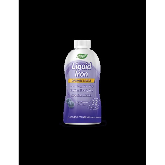 Liquid Iron - Течно желязо (с вкус на боровинки), 480 ml Nature’s Way