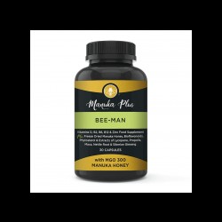 Manuka Plus Bee Man with MGO 300 - Manuka Honey – Формула за мъже с мед от манука MGO 300, 30 капсули