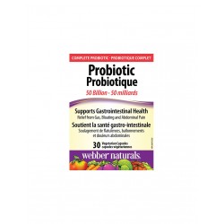 Probiotic 50 Billion - Пробиотик 50 млрд. активни пробиотици, 10 щама, 30 капсули Webber Naturals