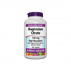 Magnesium Citrate High Absorption - Магнезий цитрат с висока абсорбация 150 mg, 300 капсули