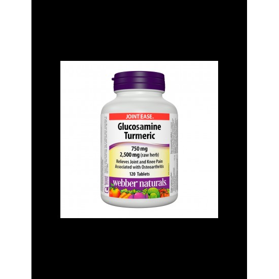 Glucosamine Turmeric - Глюкозамин Сулфат + Kуркума - Здрави стави, 120 таблетки Webber Naturals