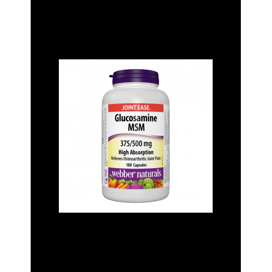 Glucosamine MSM - Глюкозамин 375 mg + МСМ 500 mg – Здрави стави, 180 капсули