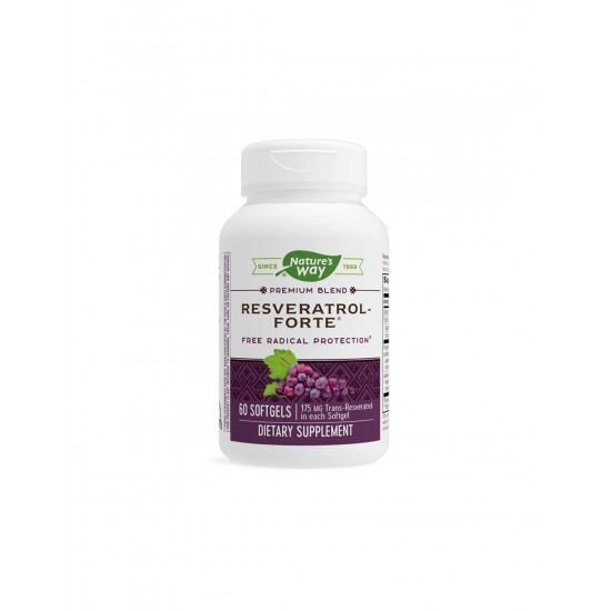 Resveratrol forte - Ресвератрол форте 450 mg, 60 софтгел капсули Nature’s Way