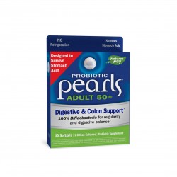 Pearls® Probiotic 50+ Adult - Пърлс® пробиотик за възрастни 50+, 1 млрд. активни пробиотици, 30 софтгел капсули