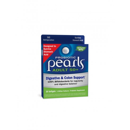 Pearls® Probiotic 50+ Adult - Пърлс® пробиотик за възрастни 50+, 1 млрд. активни пробиотици, 30 софтгел капсули