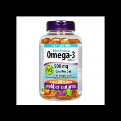 Omega-3 Triple Strength + Vitamin D3 - Омега-3 (тройна концентрация) + Витамин D3 1000 IU, 65 софтгел капсули