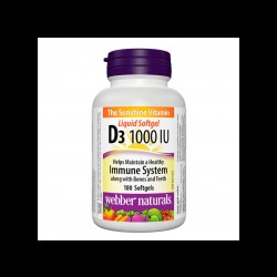 Vitamin D3 1000 IU - Витамин D3, 180 софтгел капсули