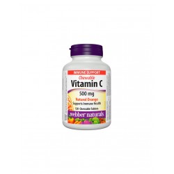 Chewable Vitamin C Natural Orange - Витамин С 500 mg, 120 дъвчащи таблетки с вкус на портокал Webber Naturals