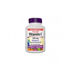 Chewable Vitamin C 500 mg - Витамин С 500 mg - 120 дъвчащи таблетки с вкус нa боровинки Webber Naturals