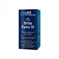 Brite Eyes III  - Стерилен овлажняващ разтвор за сухи и раздразнени очи, 2 флакона, 5 ml