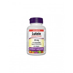 Lutein with Zeaxanthin Extra Strength – Лутеин и зеаксантин – В подкрепа на зрението, 60 софтгел капсули Webber Naturals