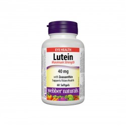 Lutein with Zeaxanthin Extra Strength – Лутеин и зеаксантин – В подкрепа на зрението, 60 софтгел капсули Webber Naturals