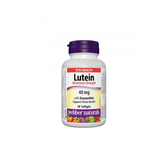 Lutein with Zeaxanthin Extra Strength – Лутеин и зеаксантин – В подкрепа на зрението, 60 софтгел капсули Webber Naturals