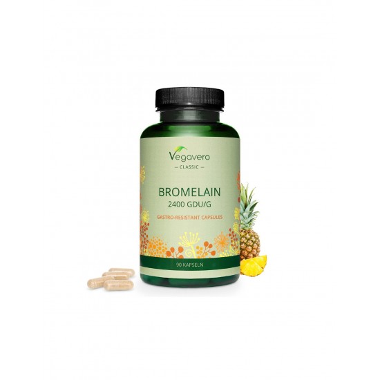 БРОМЕЛАИН - BROMELAIN, 90 капсули Vegavero