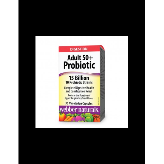 Чревен баланс и добро храносмилане - Пробиотик за възрастни 50+,15 млрд. активни пробиотици, 10 щама, 30 капсули