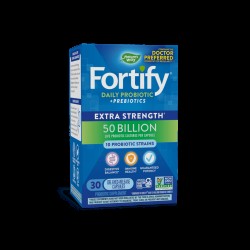 Пробиотик + пребиотици – високо дозирани - Fortify Probiotic Extra Strength, 50 млрд. активни пробиотици, 30 капсули