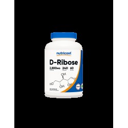 Енергия и издръжливост - Д-Рибоза, 2800 mg/240 капсули D-Ribose Nutricost