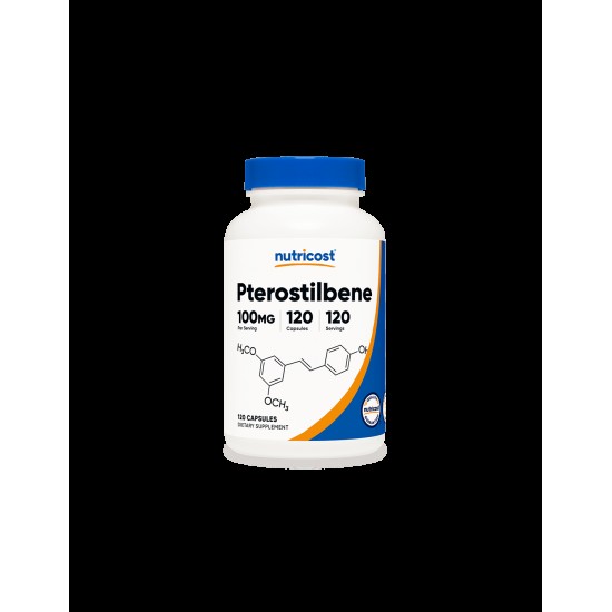 Мозъчна функция - Птеростилбен (Pterostilbene), 100 mg x 120 капсули Nutricost