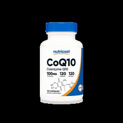 Енергия и здраво сърце -  Коензим Q10, 100 mg x 120 капсули Nutricost