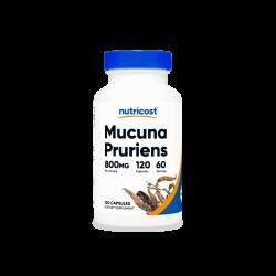 Стрес и безпокойство - Мукуна/ Кадифен боб (Mucuna Pruriens), 400 mg x 120 капсули Nutricost