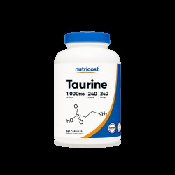 Мускулна функция и издръжливост - Таурин (Taurine), 1000 mg, 240 капсули Nutricost