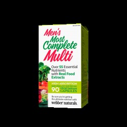 Мултивитамин за мъже - Мen’s Most Complete Multi, 90 V капсули Webber Naturals