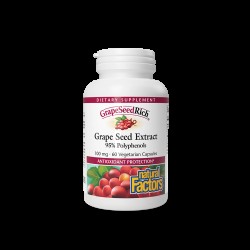 Антиоксидант - Гроздово семе GrapeSeedRich, 100 mg х 60 V капсули Natural Factors