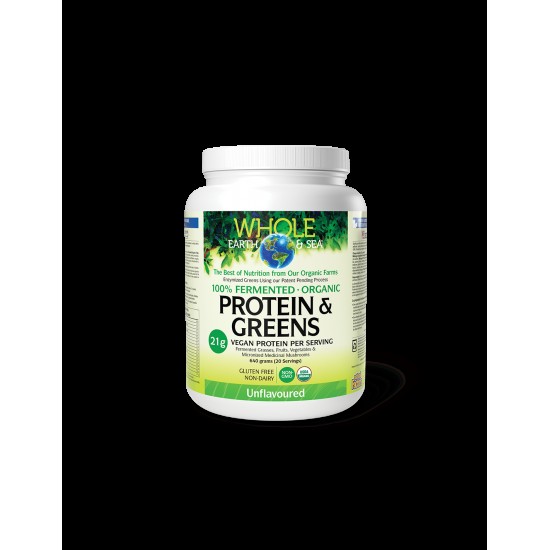 Whole earth and sea® 100 Fermented Organic Protein and Greens (неовкусен), 640 g пудра