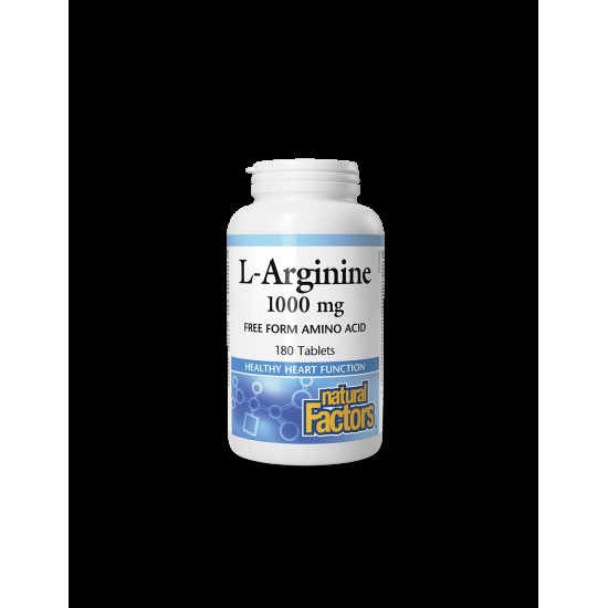 Енергия - Л-Аргинин (L-Arginine), 1000 mg х 180 таблетки Natural Factors