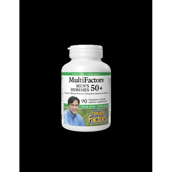 Витамини и Минерали за Мъже 50+ MultiFactors, 90 V капсули Natural Factors