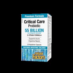 Пробиотик - Critical Care Probiotic, 55 млрд. активни пробиотици, 9 щама формула, 30 V-капсули Natural Factors