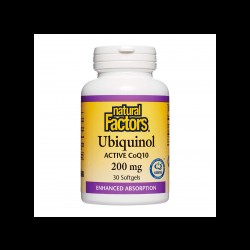 Ubiquinol Active CoQ10/ Убиквинол Активен Коензим 200 mg x 30 софтгел капсули Natural Factors