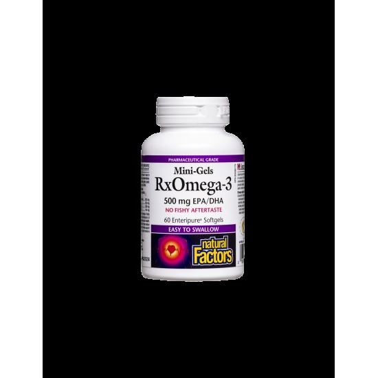 Rx Omega-3 Мини гелс, 500 mg (EPA 356 mg/ DHA 144 mg) х 60 софтгел капсули Natural Factors