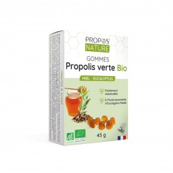 Зелен прополис с пчелен мед и масло от евкалипт, (~40 желирани таблетки) Propos’Nature