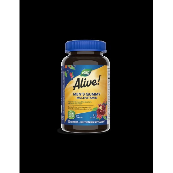 Alive! Mens Gummy Complete Multivitamin / Алайв! Мултивитамини за мъже, 60 желирани таблетки Nature’s Way